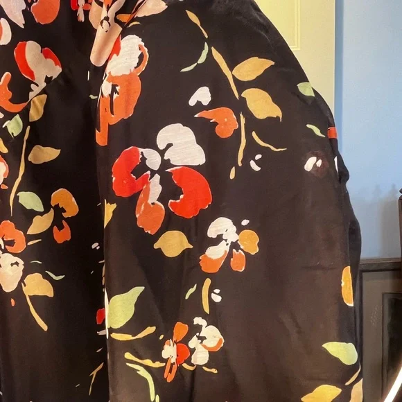 Target Merona Black Floral Sleeveless Dress with Ruffles. - Picture 6 of 7